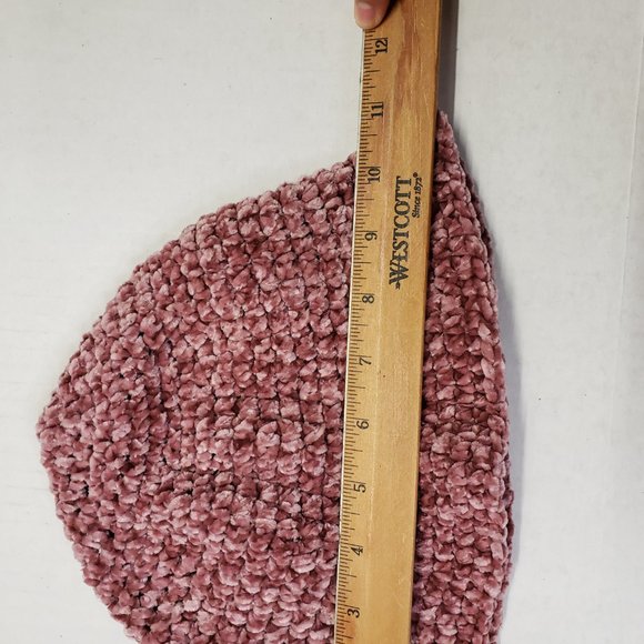 Woman's Pink Crochet Handmade Cute Fuzzy Soft Bucket Hat - Picture 6 of 10